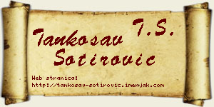 Tankosav Sotirović vizit kartica